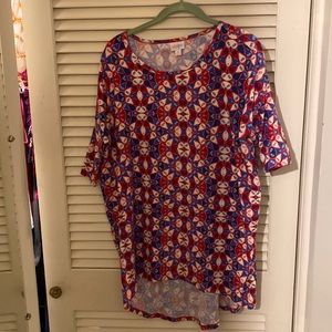LuLaRoe patterned shirt.